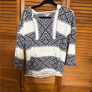 Lucky Brand Monochrome Patterned Hoodie